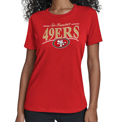 Starter Women's Arch Stripe T-Shirt - San Francisco 49ers