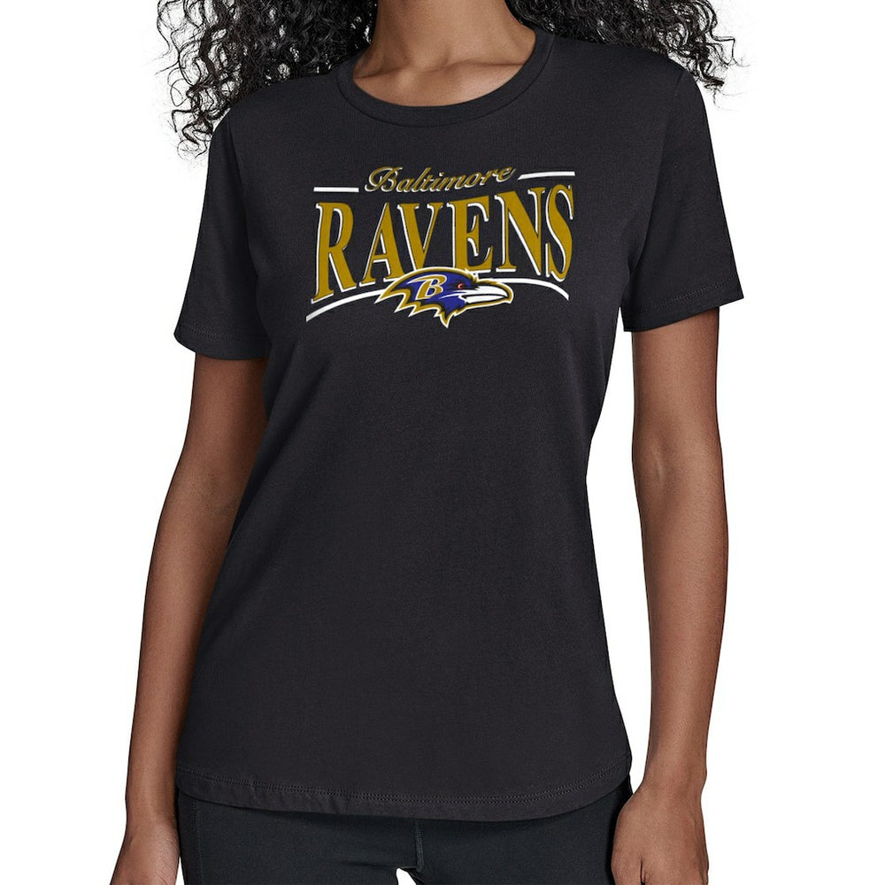Starter Women's Arch Stripe T-Shirt - Baltimore Ravens