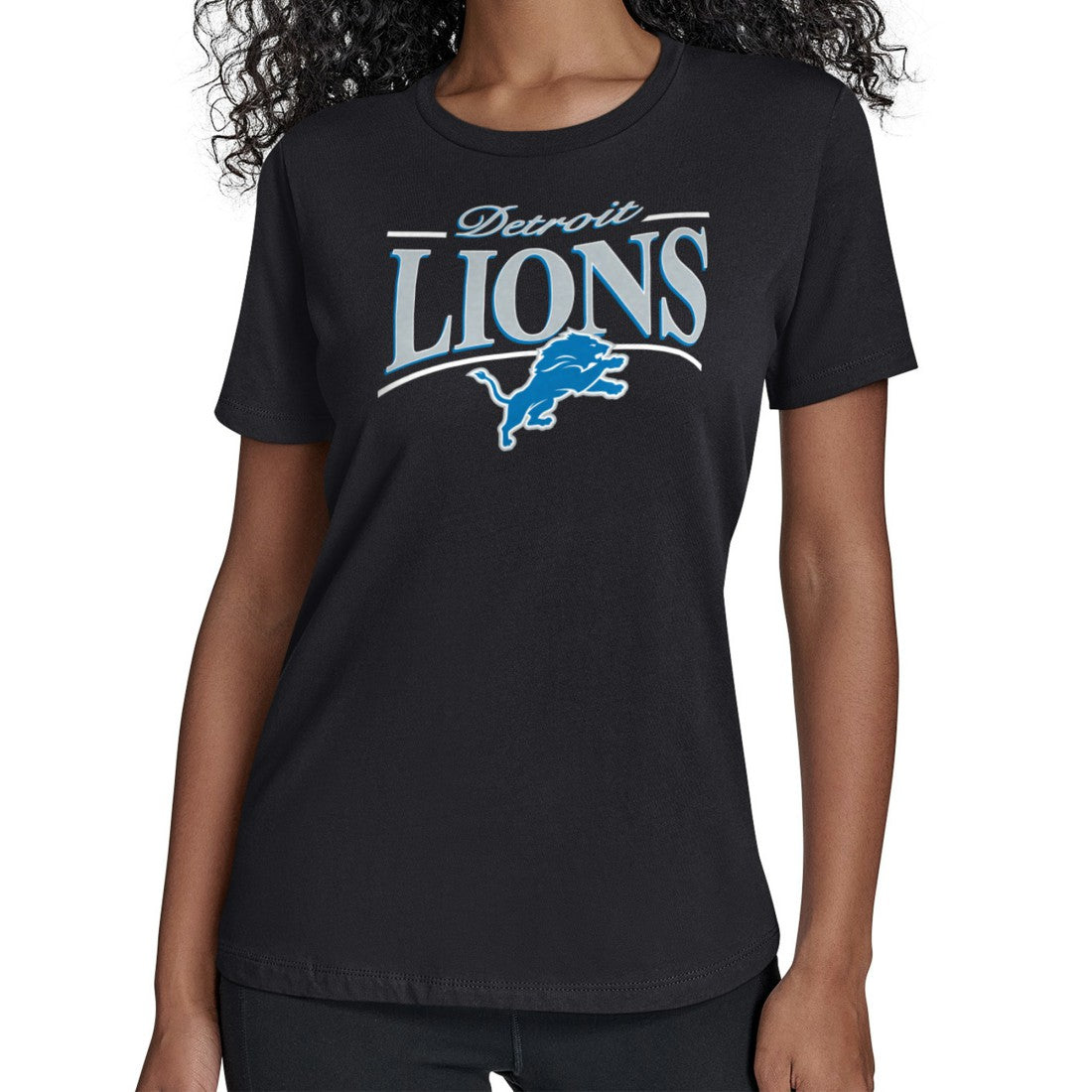 Starter Women's Arch Stripe T-Shirt - Detroit Lions