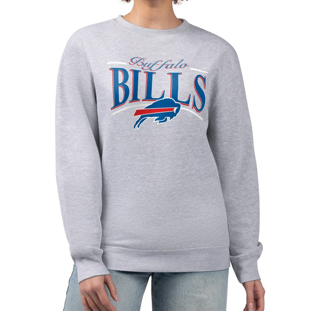 Starter Women's Arch Stripe Fleece Pullover Sweatshirt - Buffalo Bills