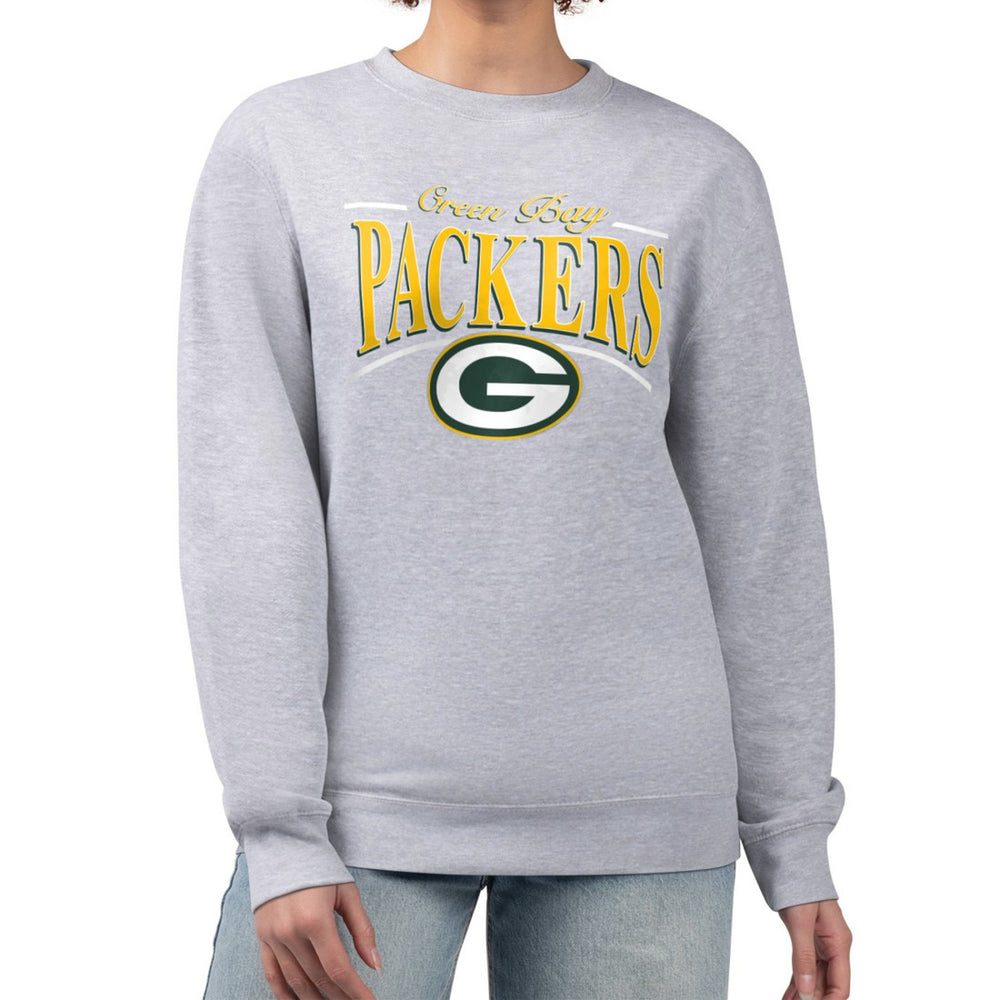 Starter Women's Arch Stripe Fleece Pullover Sweatshirt - Green Bay Packers