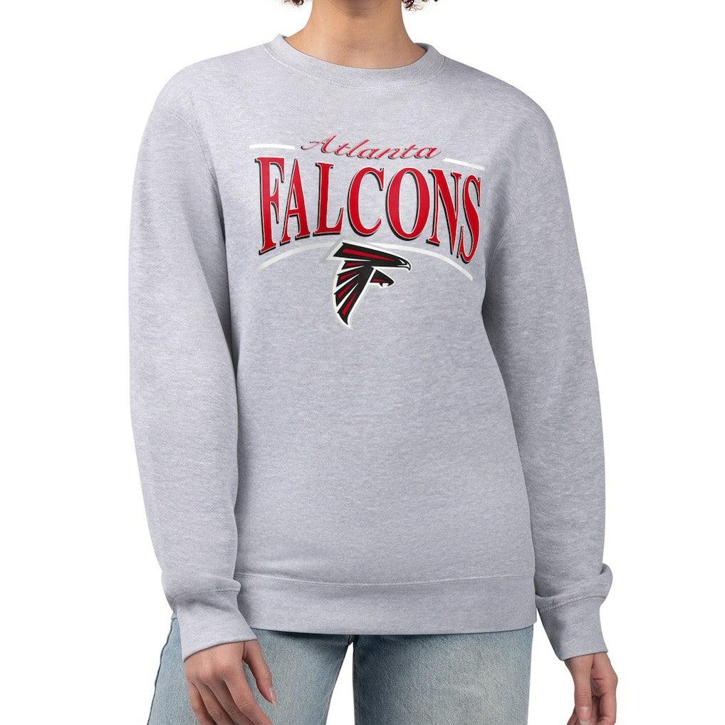 Starter Women's Arch Stripe Fleece Pullover Sweatshirt - Atlanta Falcons