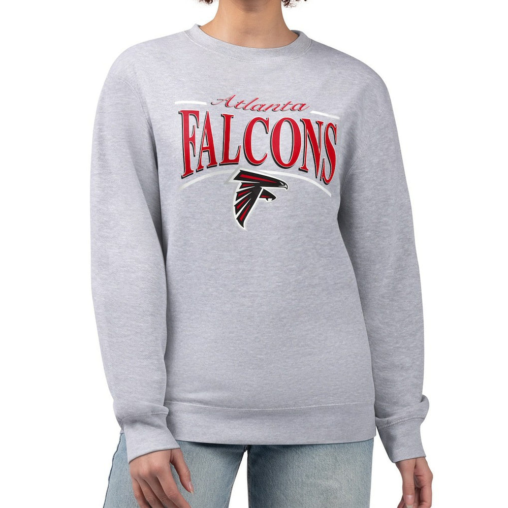 Starter Women's Arch Stripe Fleece Pullover Sweatshirt - Atlanta Falcons