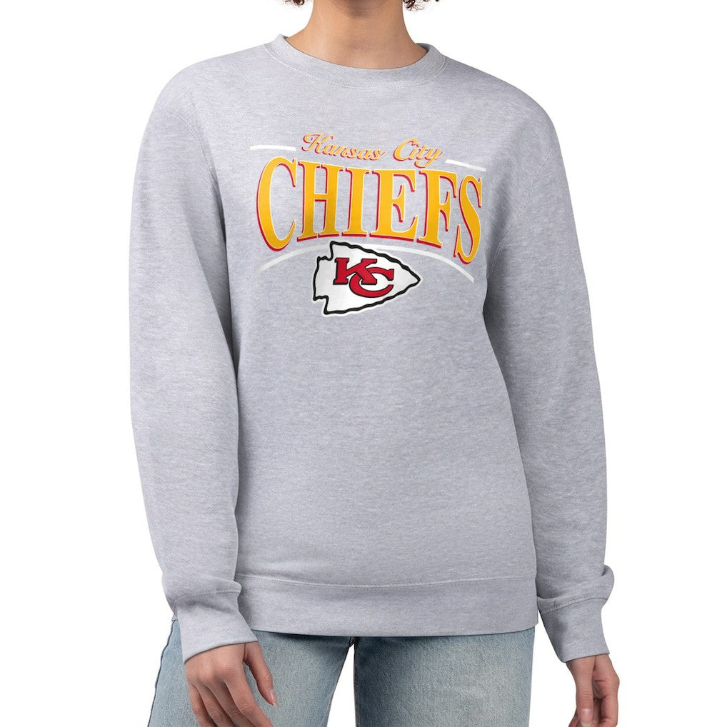 Starter Women's Arch Stripe Fleece Pullover Sweatshirt - Kansas City Chiefs