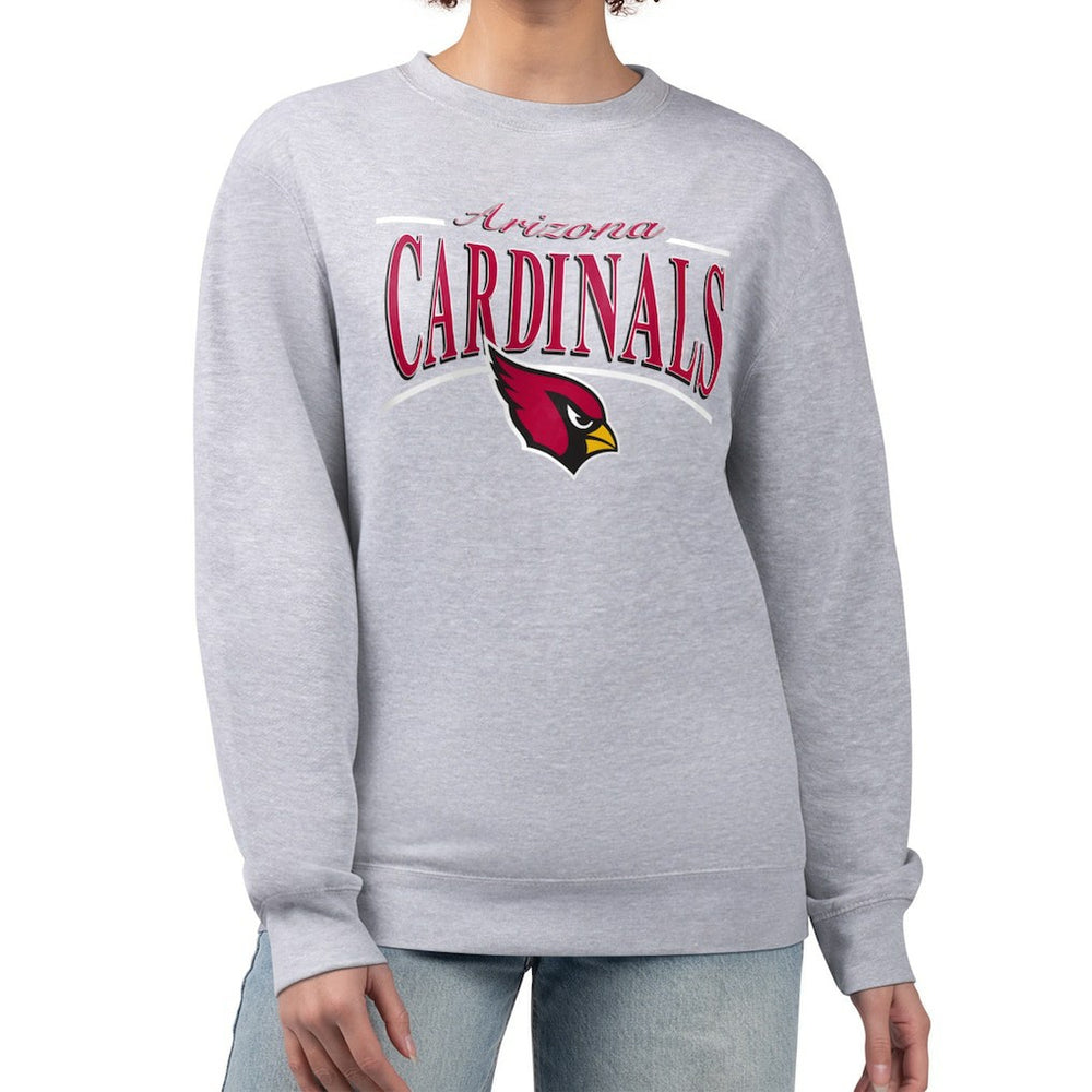 Starter Women's Arch Stripe Fleece Pullover Sweatshirt - Arizona Cardinals