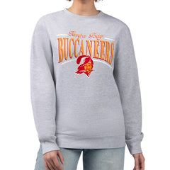 Starter Women's Throwback Arch Stripe Fleece Pullover Sweatshirt - Tampa Bay Buccaneers