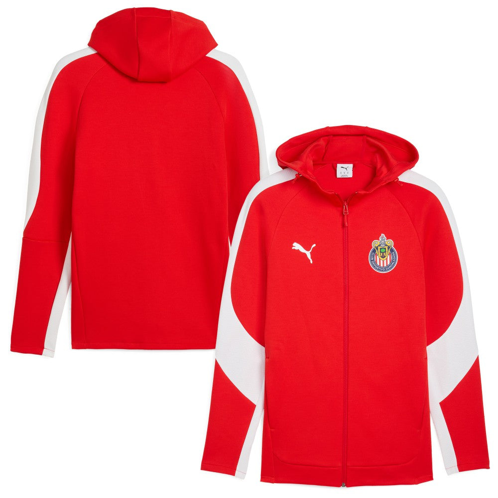 Chivas Evostripe Raglan Full-Zip Hooded Jacket - Puma Red