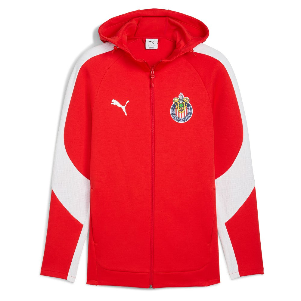 Chivas Evostripe Raglan Full-Zip Hooded Jacket - Puma Red