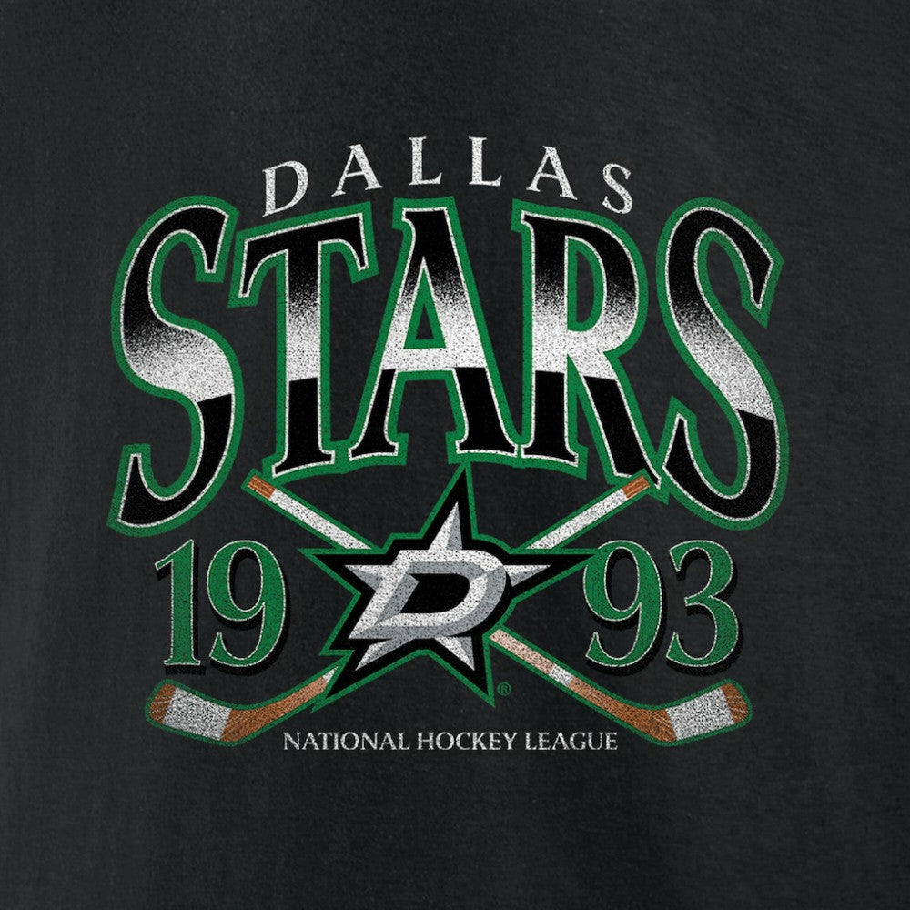 NHL Black Dallas Stars Retro Cross Sticks T-Shirt