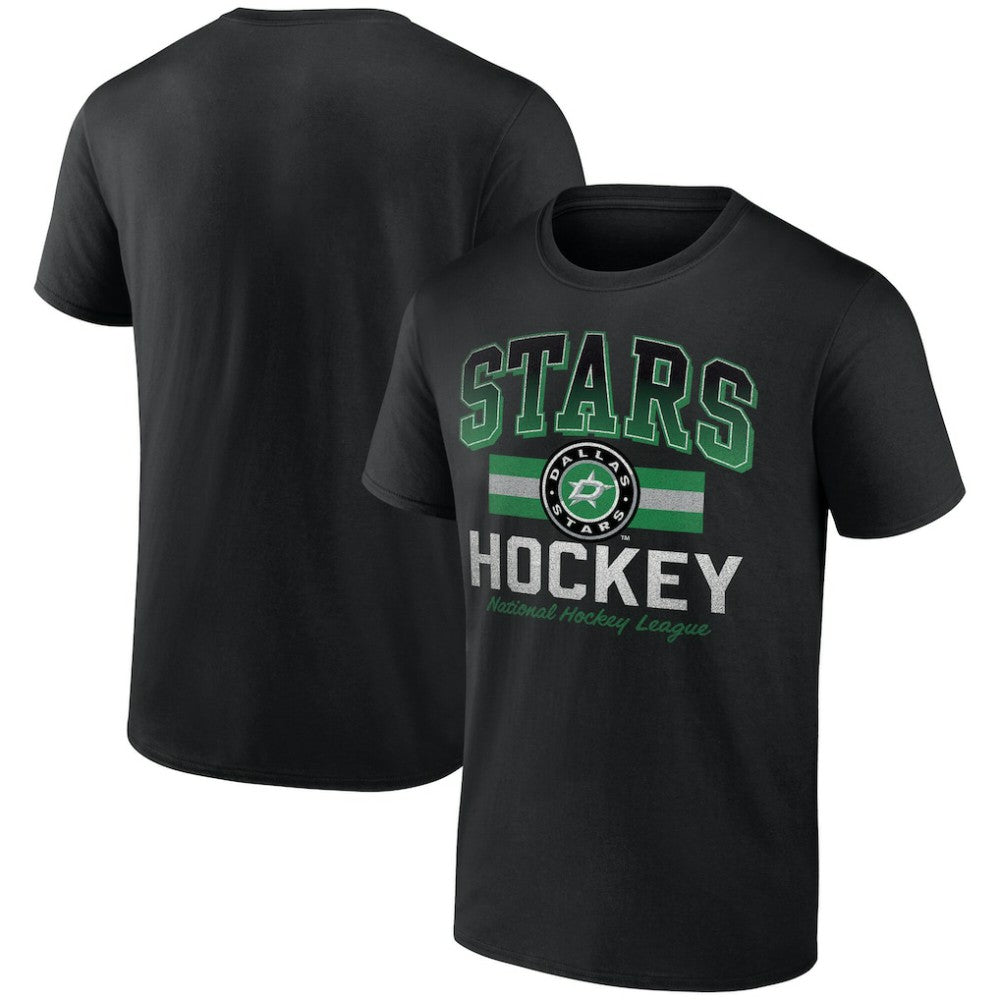 NHL Black Dallas Stars Retro Stripe T-Shirt