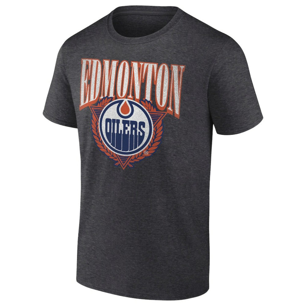 NHL Charcoal Edmonton Oilers Retro Seal T-Shirt
