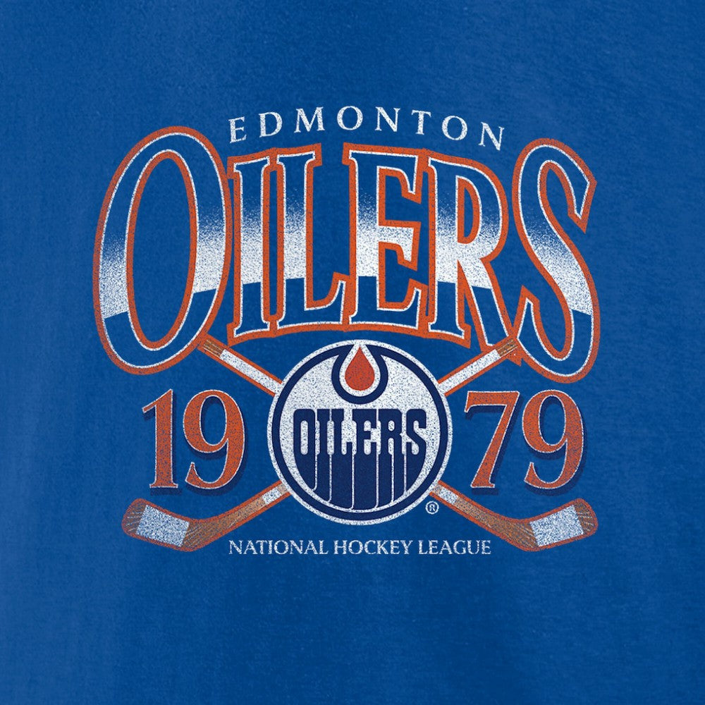 NHL Royal Edmonton Oilers Retro Cross Sticks T-Shirt
