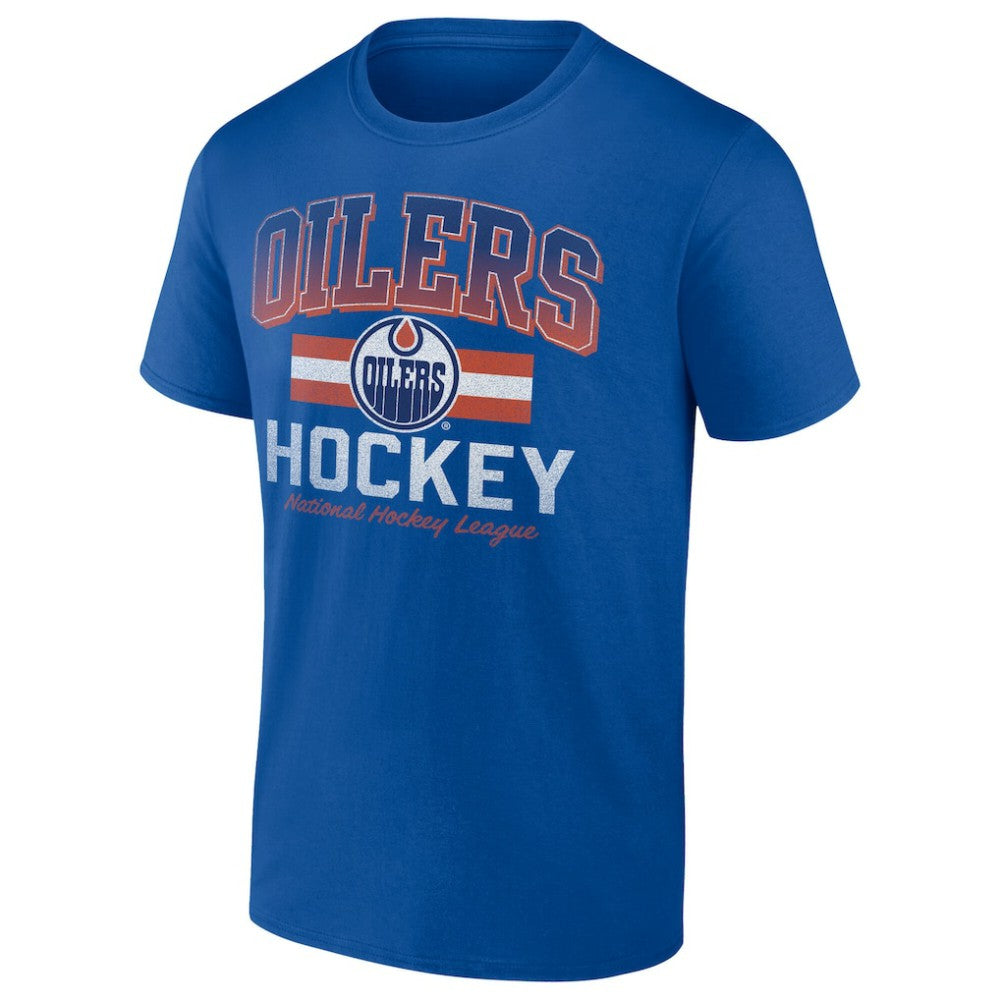 NHL Royal Edmonton Oilers Retro Stripe T-Shirt