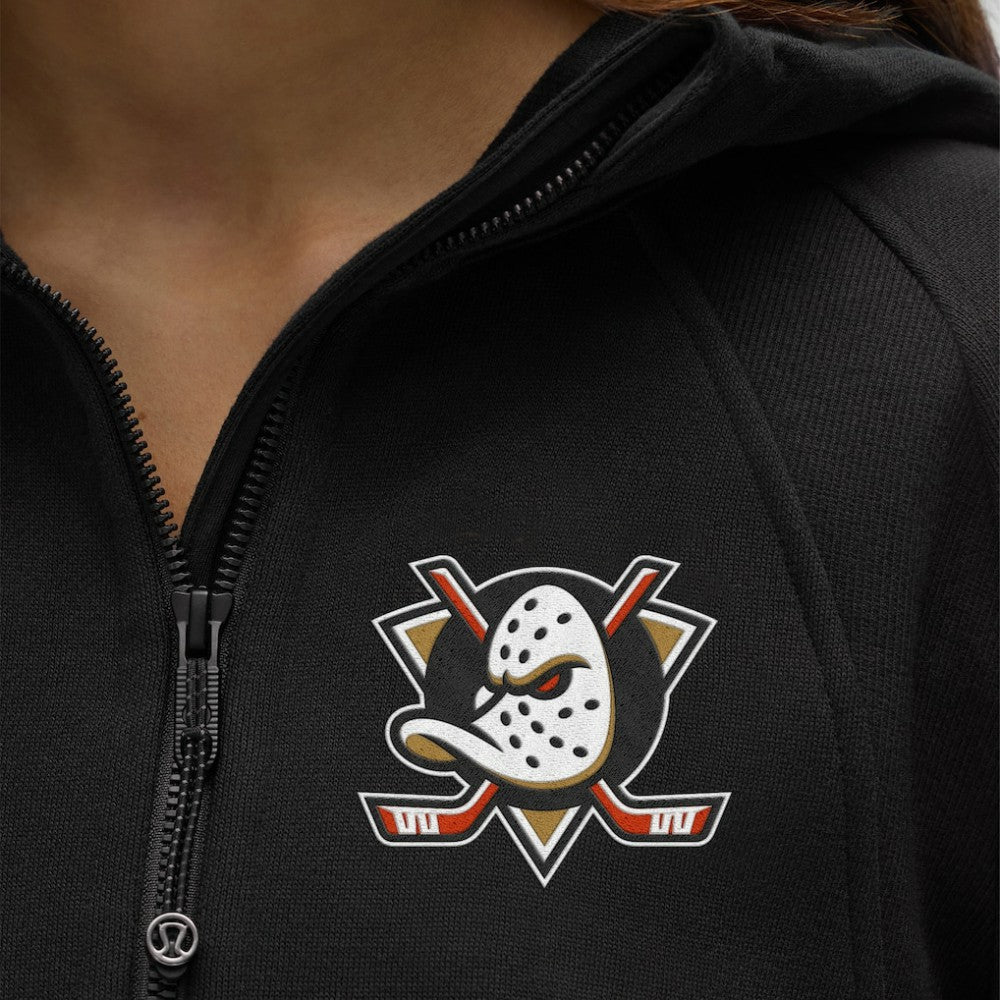NHL Black|Black Anaheim Ducks lululemon Women's Scuba Oversized Half-Zip Hoodie