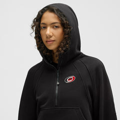 NHL Black|Black Carolina Hurricanes lululemon Women's Scuba Oversized Half-Zip Hoodie