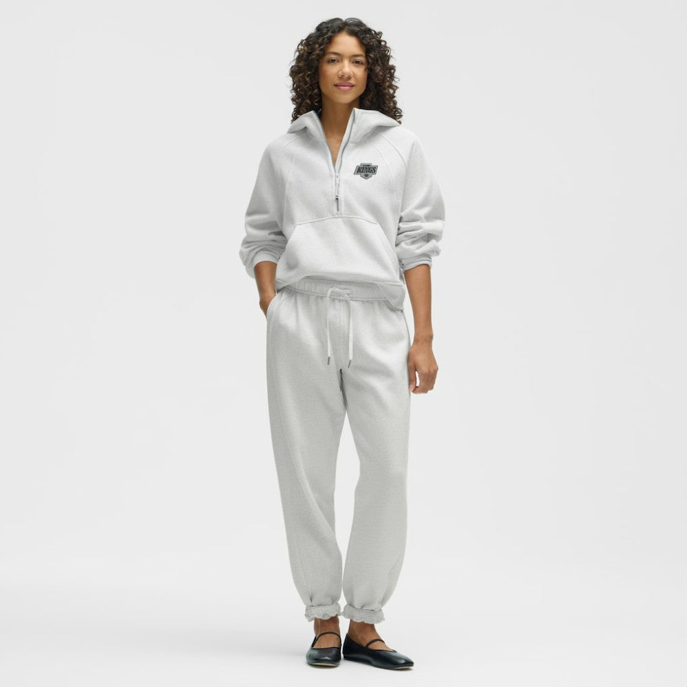 NHL Heathered Core Ultra Light Grey|Heathered Core Ultra Light Grey Los Angeles Kings lululemon Women's Scuba Oversized Half-Zip Hoodie