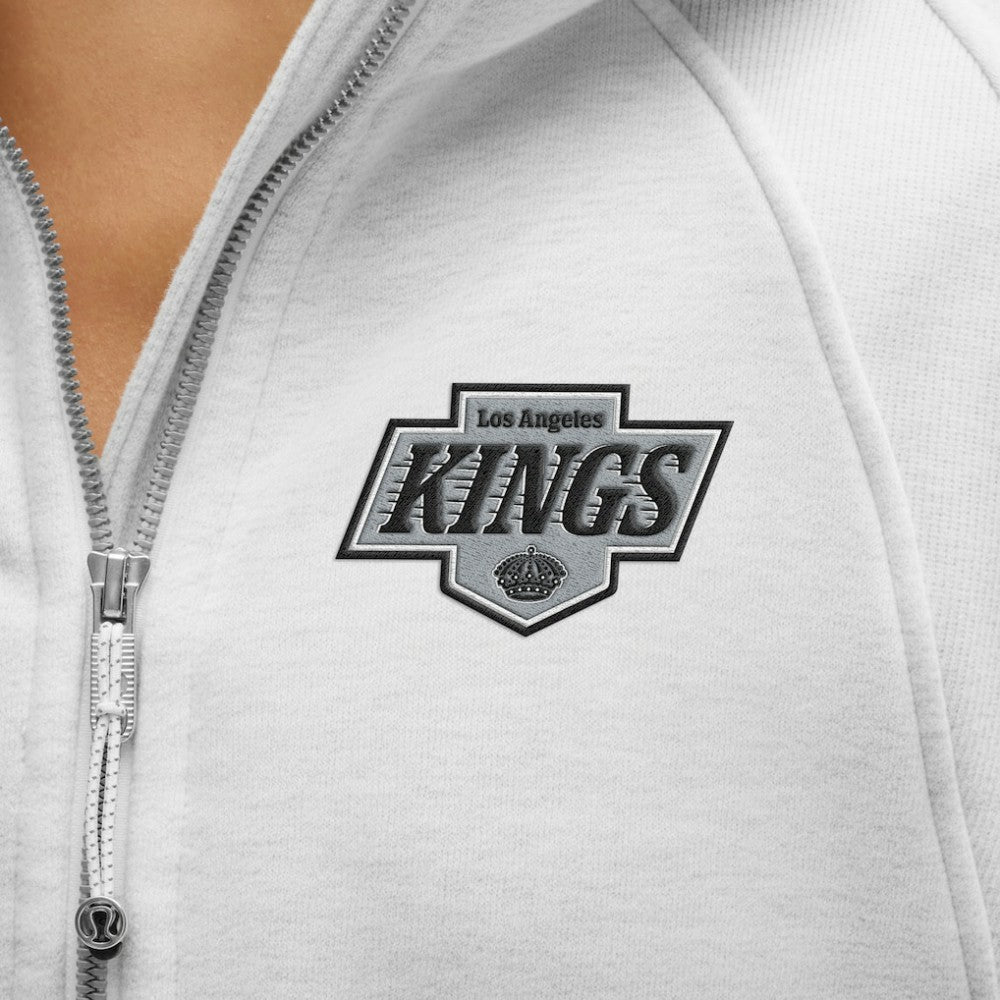 NHL Heathered Core Ultra Light Grey|Heathered Core Ultra Light Grey Los Angeles Kings lululemon Women's Scuba Oversized Half-Zip Hoodie