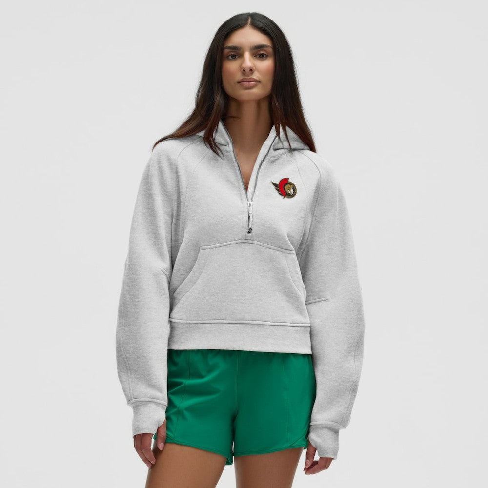 NHL Heathered Core Ultra Light Grey|Heathered Core Ultra Light Grey Ottawa Senators lululemon Women's Scuba Oversized Half-Zip Hoodie