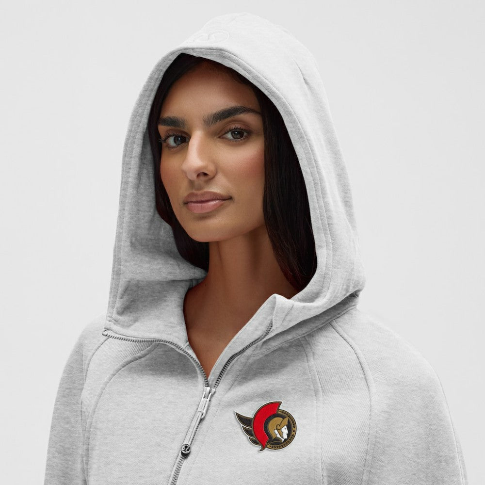 NHL Heathered Core Ultra Light Grey|Heathered Core Ultra Light Grey Ottawa Senators lululemon Women's Scuba Oversized Half-Zip Hoodie