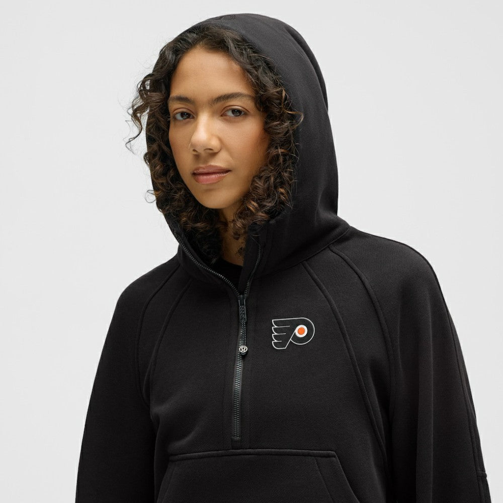 NHL Black|Black Philadelphia Flyers lululemon Women's Scuba Oversized Half-Zip Hoodie