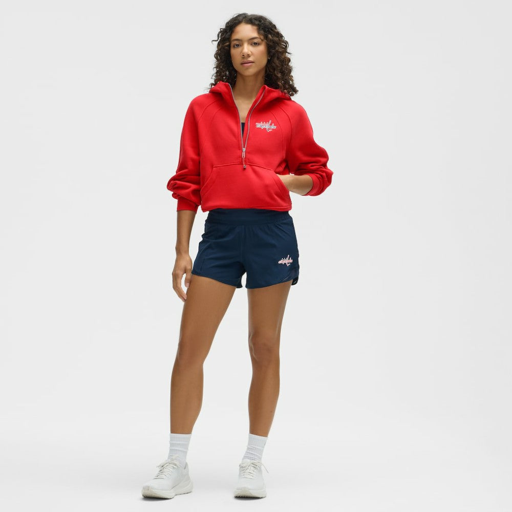 NHL True Red|True Red Washington Capitals lululemon Women's Scuba Oversized Half-Zip Hoodie