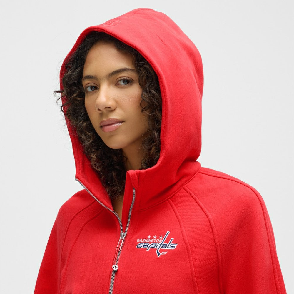 NHL True Red|True Red Washington Capitals lululemon Women's Scuba Oversized Half-Zip Hoodie