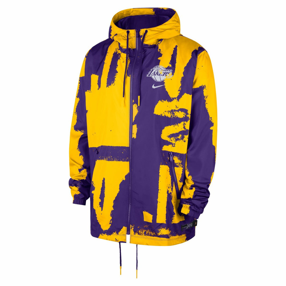 NBA Los Angeles Lakers Unisex Courtside Club Premium Woven Full-Zip Hooded Jacket