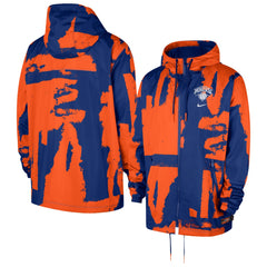 NBA New York Knicks Courtside Club Premium Woven Full-Zip Hooded Jacket