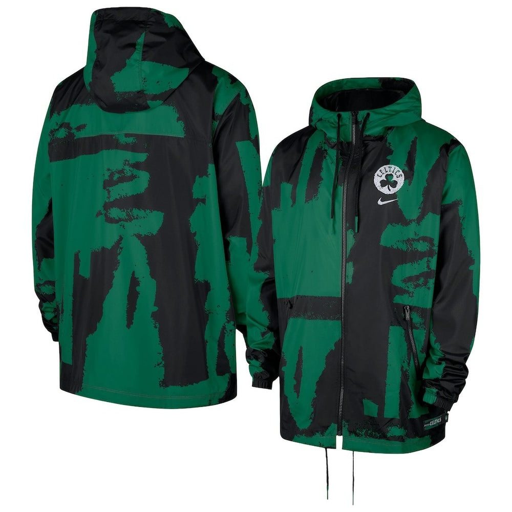 NBA Boston Celtics Courtside Club Premium Woven Full-Zip Hooded Jacket