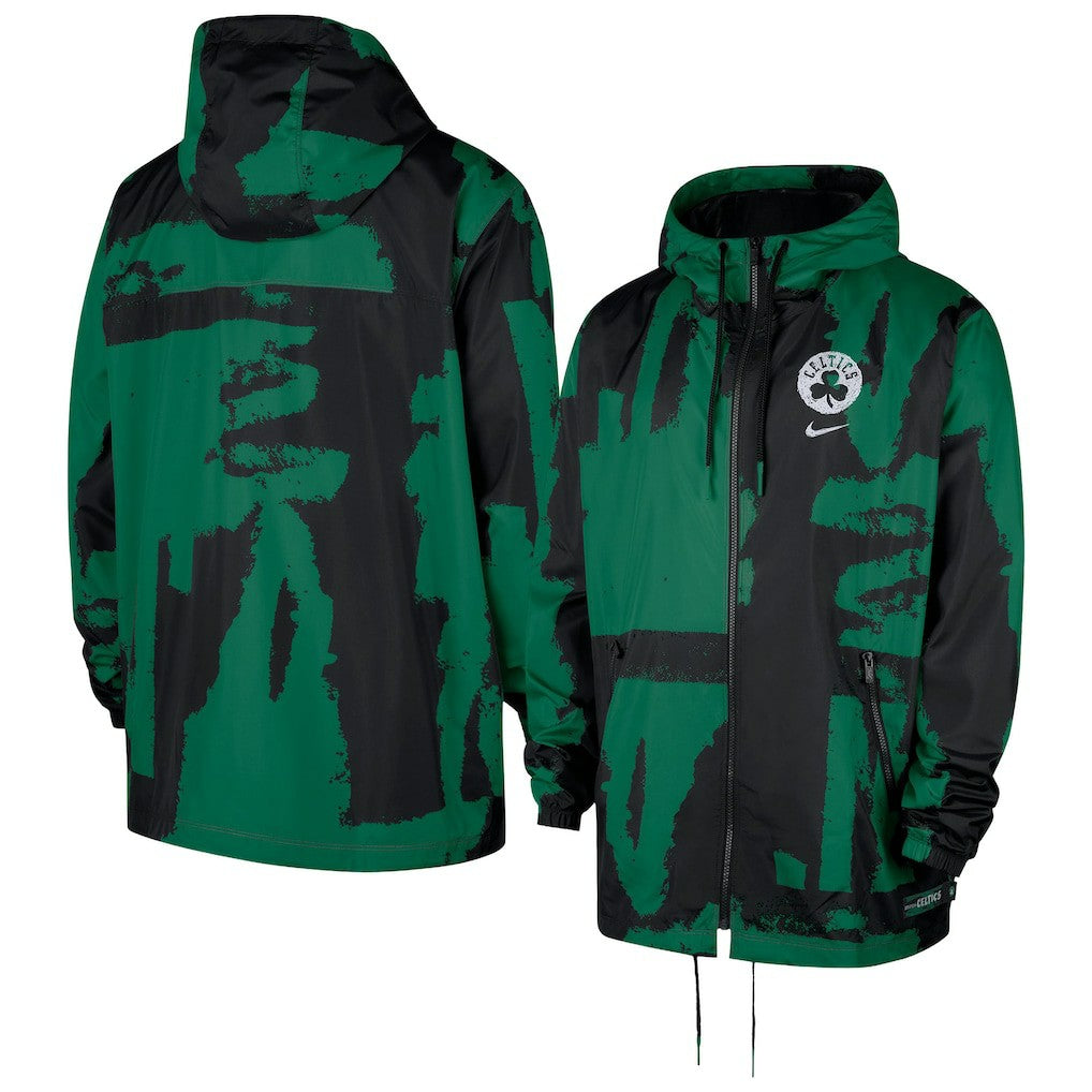 NBA Boston Celtics Courtside Club Premium Woven Full-Zip Hooded Jacket