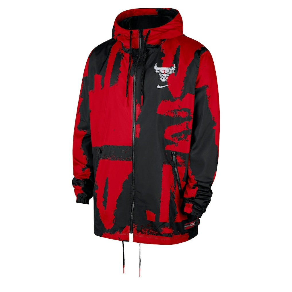 NBA Chicago Bulls Courtside Club Premium Woven Full-Zip Hooded Jacket