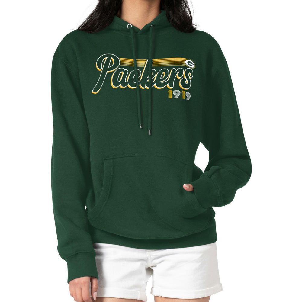 Starter Women's Groovy Script Pullover Hoodie - Green Bay Packers