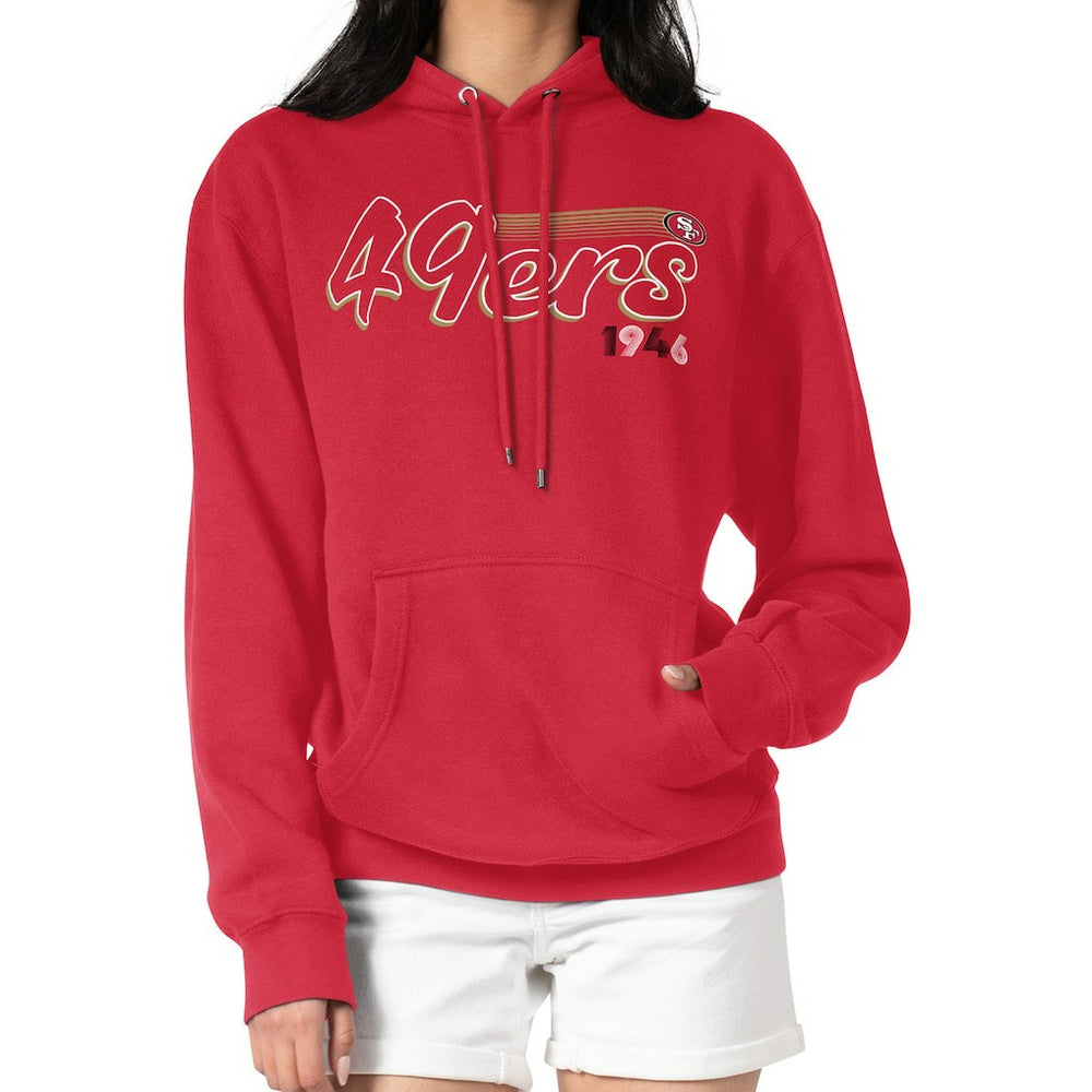 Starter Women's Groovy Script Pullover Hoodie - San Francisco 49ers