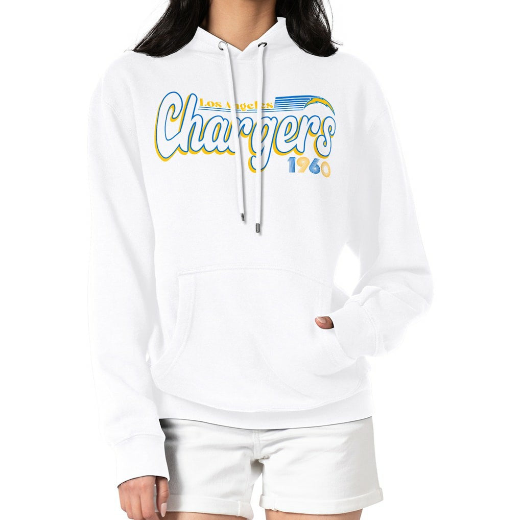 Starter Women's Groovy Script Pullover Hoodie - Los Angeles Chargers