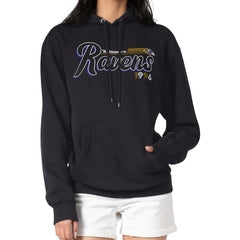 Starter Women's Groovy Script Pullover Hoodie - Baltimore Ravens