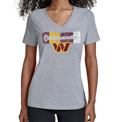 Starter Women's Color Shading V-Neck T-Shirt - Washington Commanders