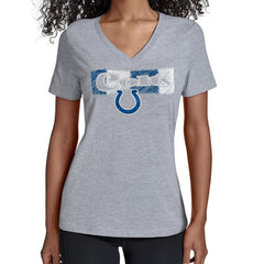 Starter Women's Color Shading V-Neck T-Shirt - Indianapolis Colts