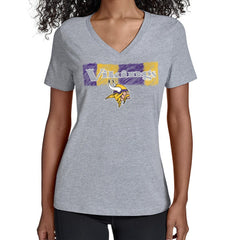 Starter Women's Color Shading V-Neck T-Shirt - Minnesota Vikings