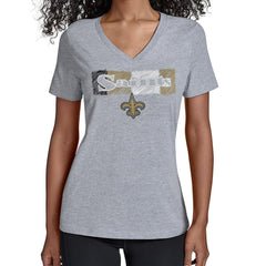 Starter Women's Color Shading V-Neck T-Shirt - New Orleans Saints