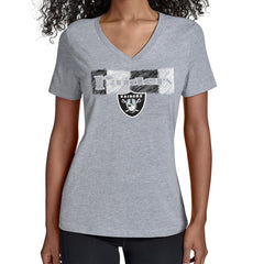 Starter Women's Color Shading V-Neck T-Shirt - Las Vegas Raiders