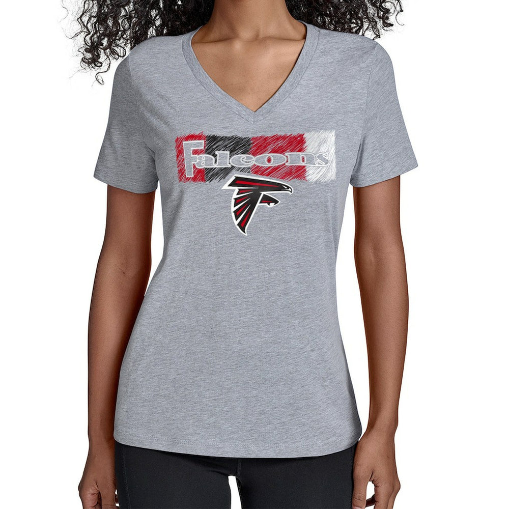 Starter Women's Color Shading V-Neck T-Shirt - Atlanta Falcons