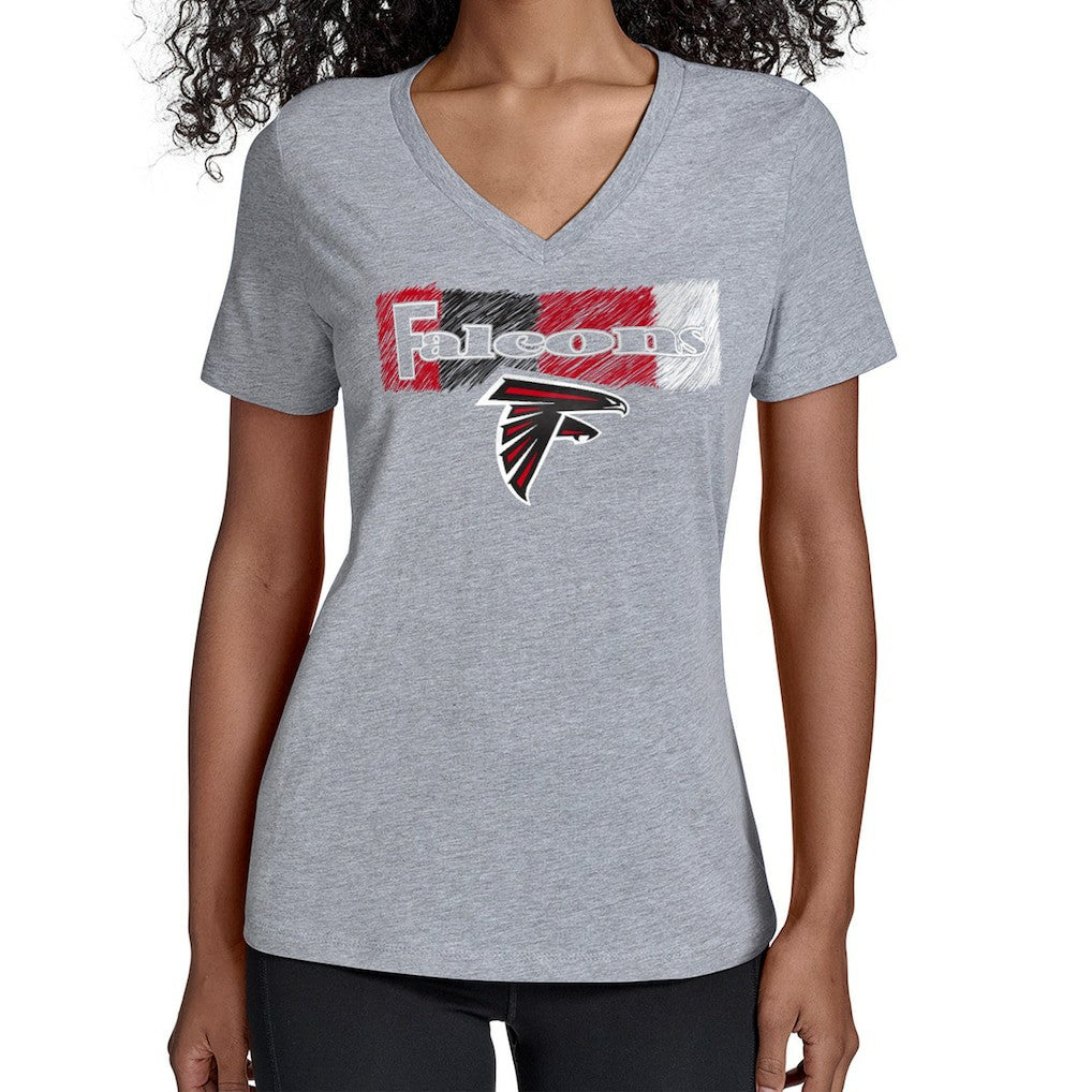 Starter Women's Color Shading V-Neck T-Shirt - Atlanta Falcons
