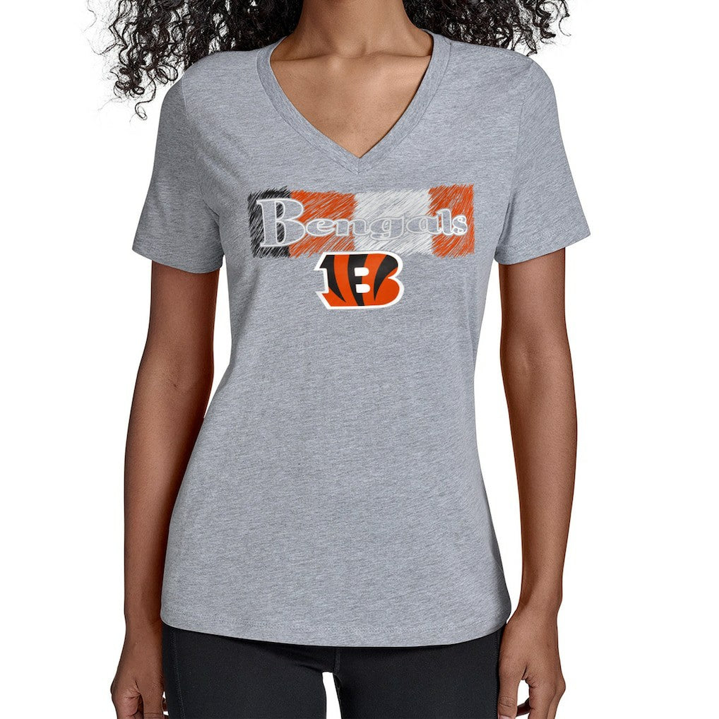 Starter Women's Color Shading V-Neck T-Shirt - Cincinnati Bengals