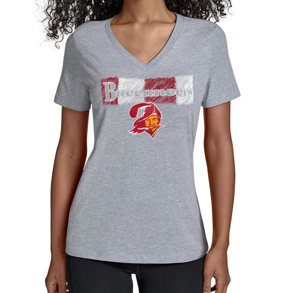 Starter Women's Color Shading V-Neck T-Shirt - Tampa Bay Buccaneers