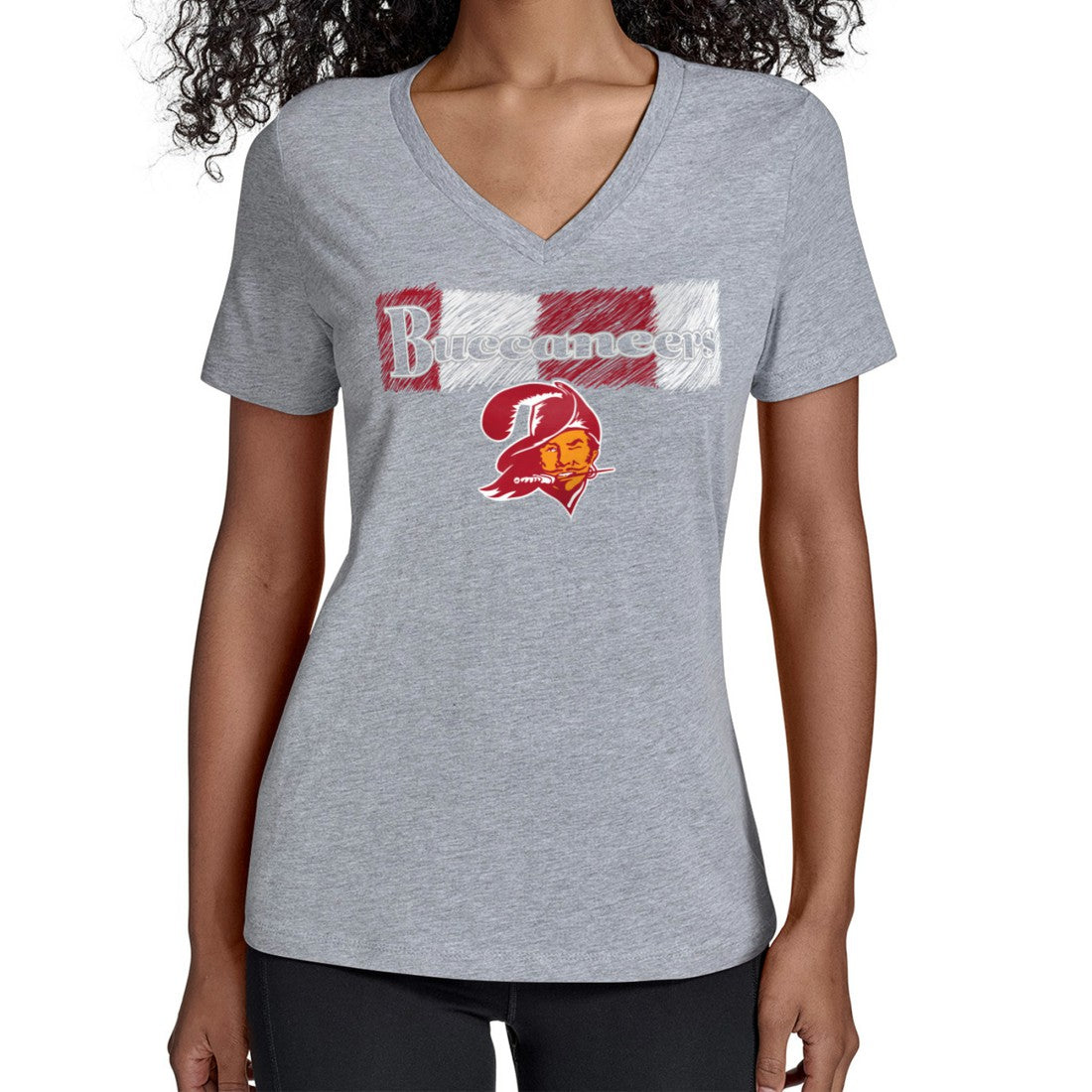 Starter Women's Color Shading V-Neck T-Shirt - Tampa Bay Buccaneers