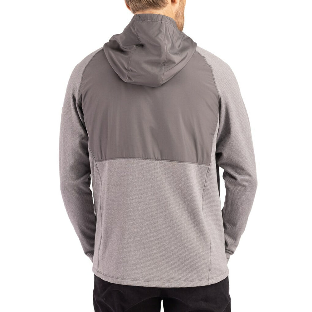 Cutter & Buck Peshastin Eco Fleece Recycled Raglan Full-Zip Tri-Blend Hybrid Jacket - Cincinnati Bengals