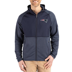 Cutter & Buck Peshastin Eco Fleece Recycled Raglan Full-Zip Tri-Blend Hybrid Jacket - New England Patriots