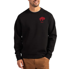 Cutter & Buck Throwback Roam Recycled Raglan Pullover Sweatshirt - Buffalo Bills