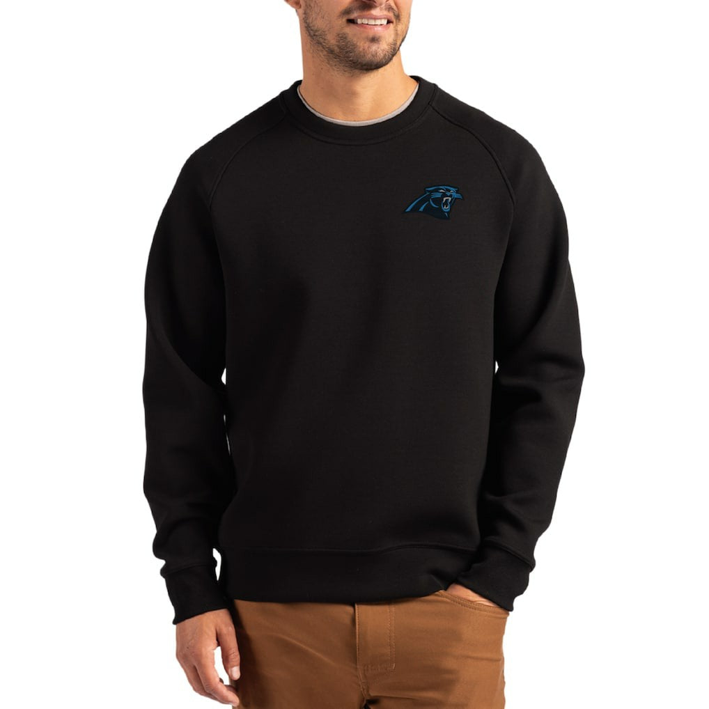 Cutter & Buck Primary Logo Roam Recycled Raglan Pullover Sweatshirt - Carolina Panthers
