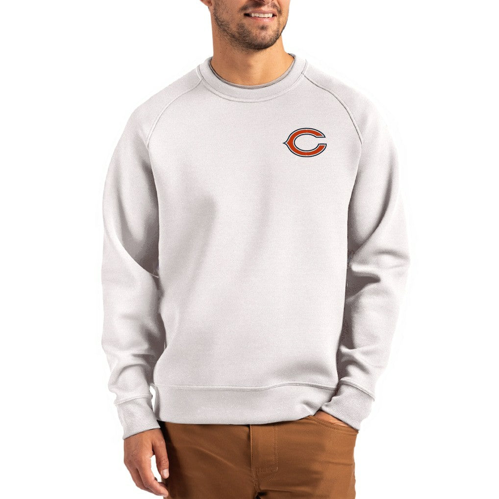 Cutter & Buck Team Logo Roam Recycled Raglan Pullover Sweatshirt - Chicago Bears